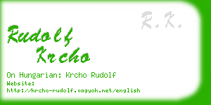 rudolf krcho business card
